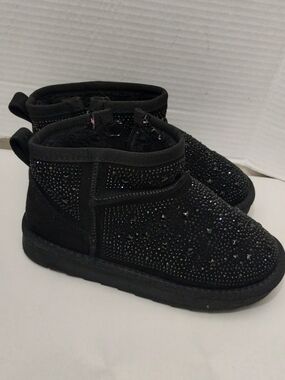 MIA Black Sparkle Kids Ankle Boots